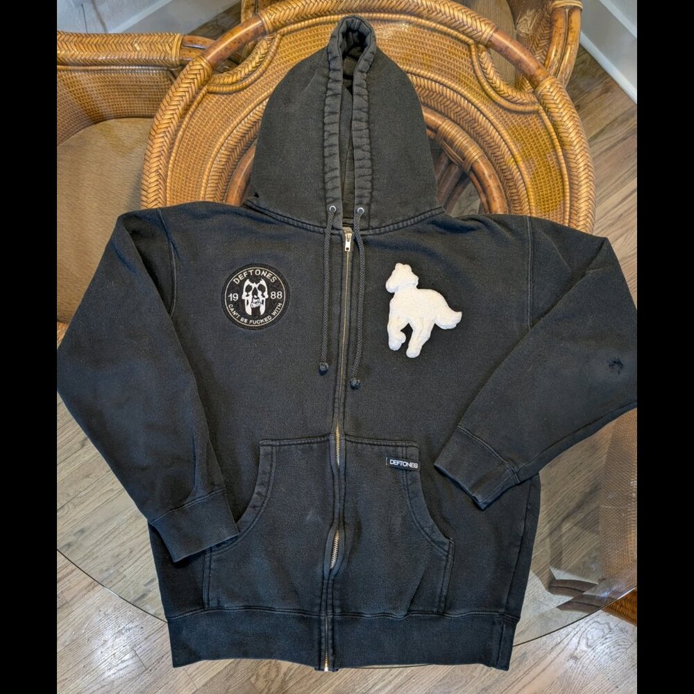 Rare Official Deftones White Pony Zip Hoodie - Men's Medium